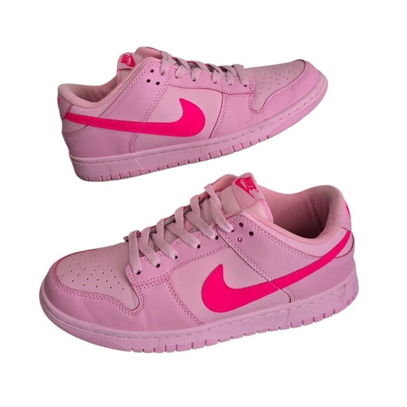 Nike Shoes - Nike Pink Low Top Athletic Shoes with Hot Pink Swoosh